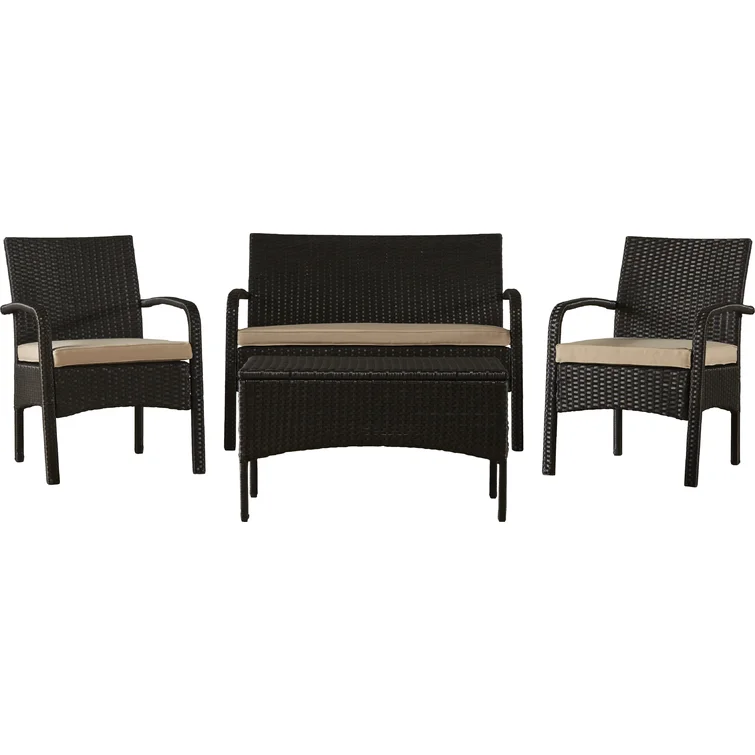Berthony 4 - Person Outdoor Seating Group with Cushions