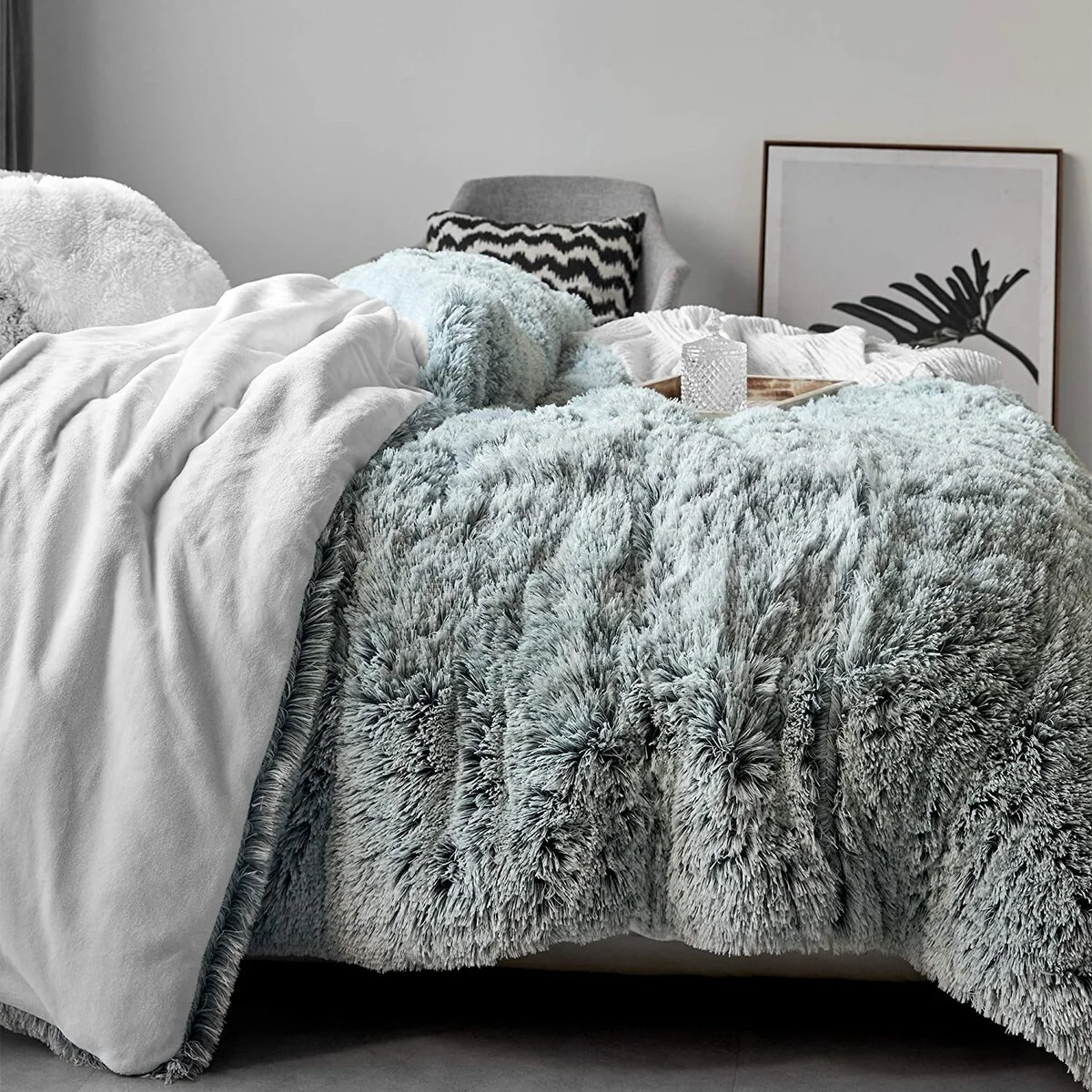 Are You Kidding - Coma Inducer? Oversized Comforter Set - Frosted Navy Gray