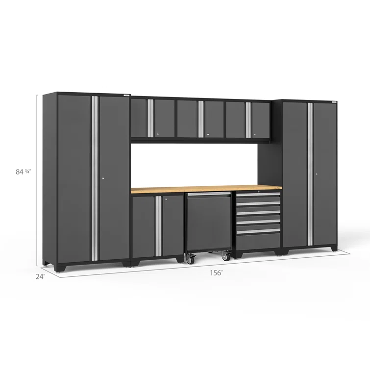 Pro Series 9 Piece Steel Garage Storage Cabinet Set