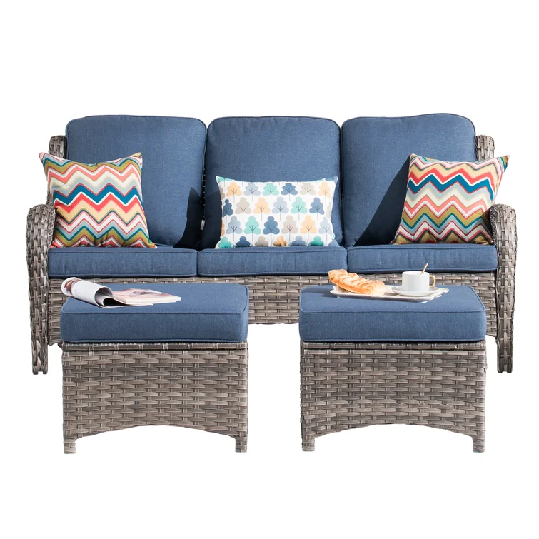 Tommy 6 Piece Wicker/Rattan Sofa Seating Group with Cushions