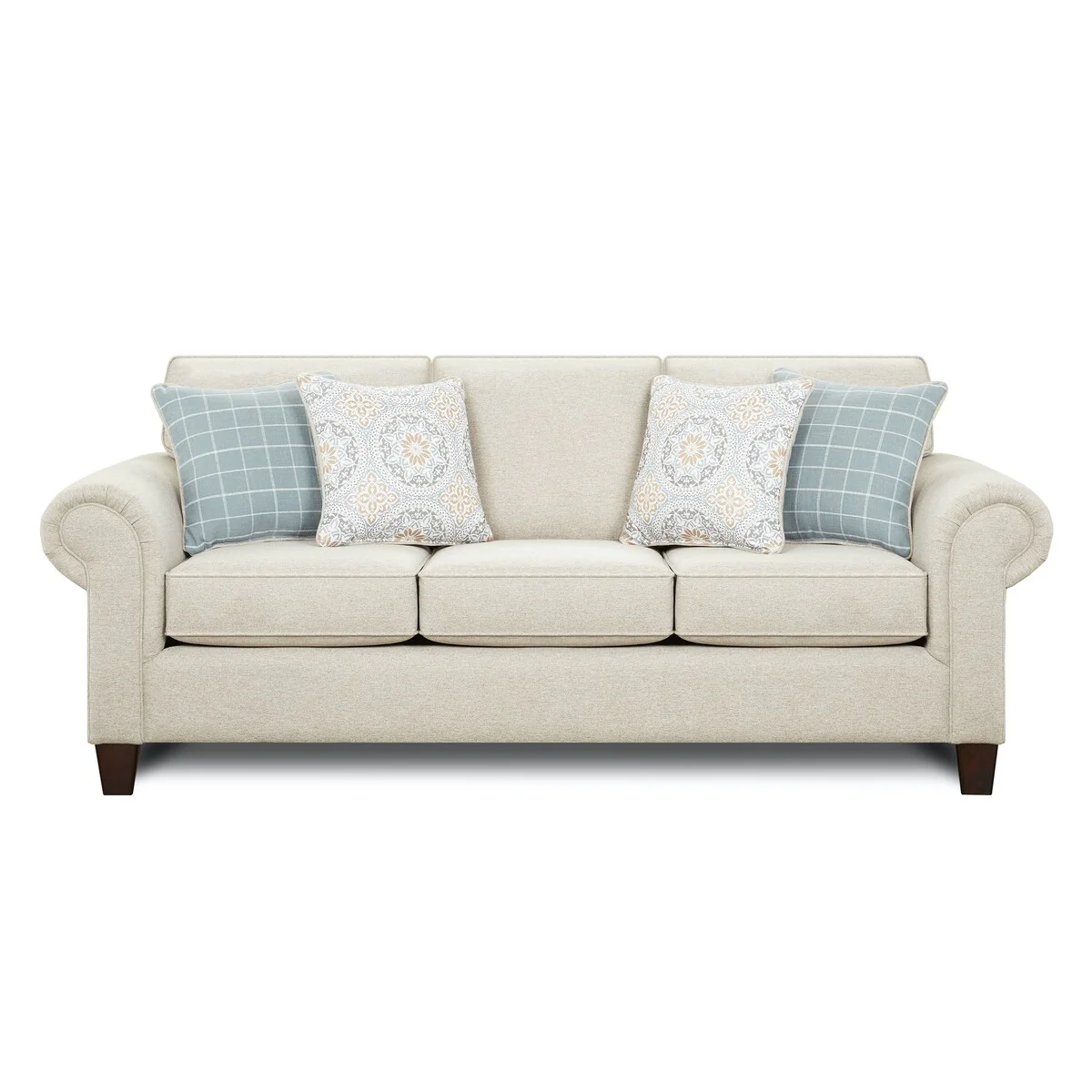 Bates Nickel Light Grey Queen Traditional Sleeper Sofa