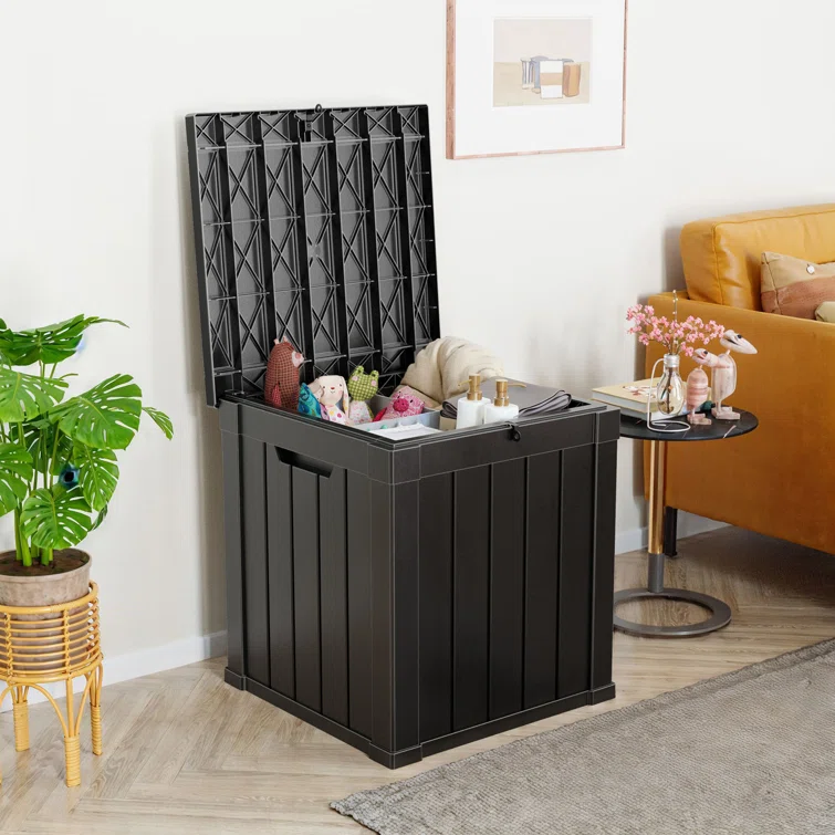 LeHom 22.1'' W 50 Gallons Water Resistant Resin Lockable Deck Box