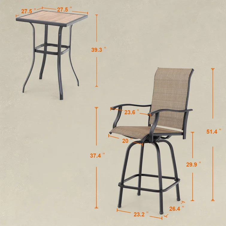 Alyne 4 - Person Square Outdoor Dining Set
