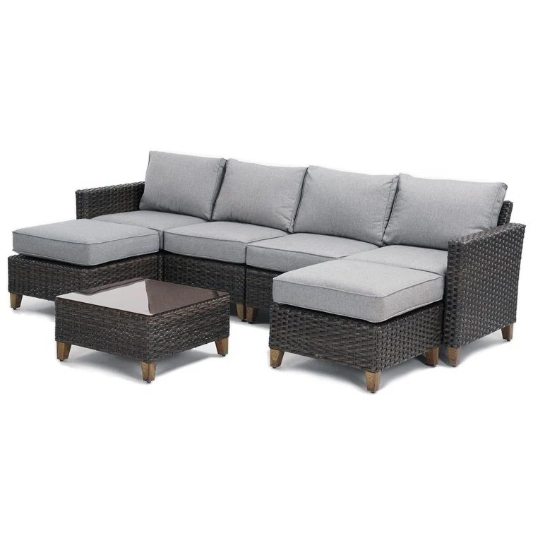 Melbourne 6 - Person Outdoor Seating Group with Cushions