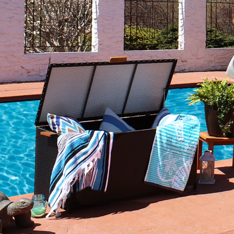 SunnyDaze Decor Brazilian 51'' W 75 Gallons Water Resistant Acacia Deck Box