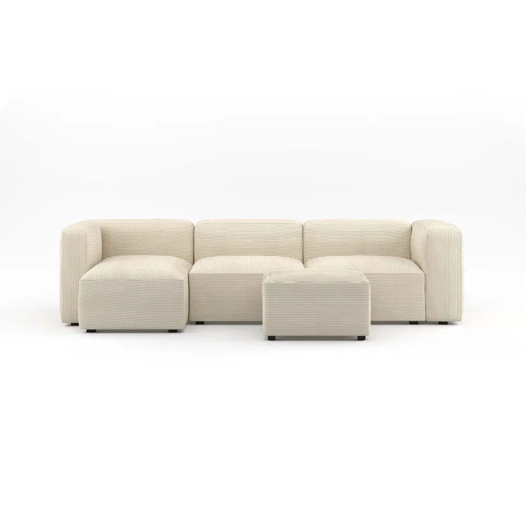 Winnie 4 - Piece Corduroy Sectional
