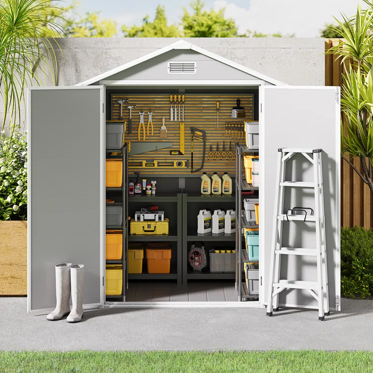 6 ft. W x 4 ft. D Resin Storage Shed