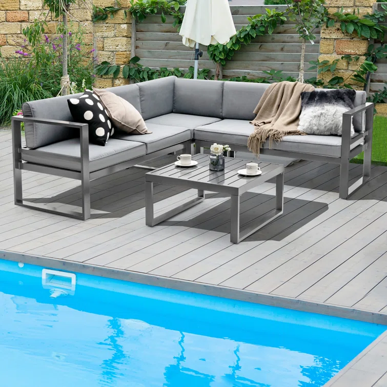Bethyl 5 - Person Outdoor Seating Group with Cushions