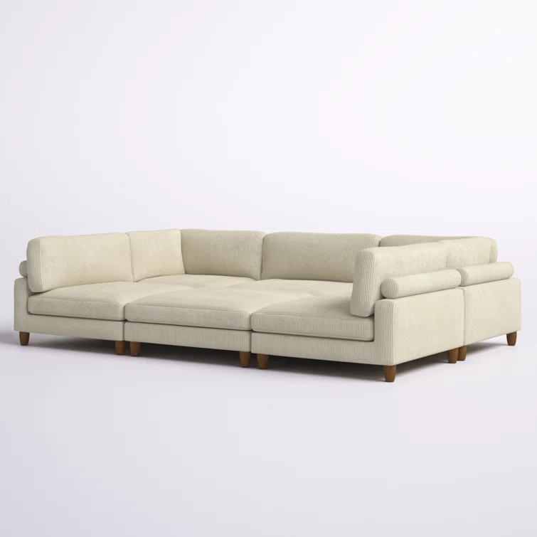 Espinosa 6 - Piece Corduroy Sectional
