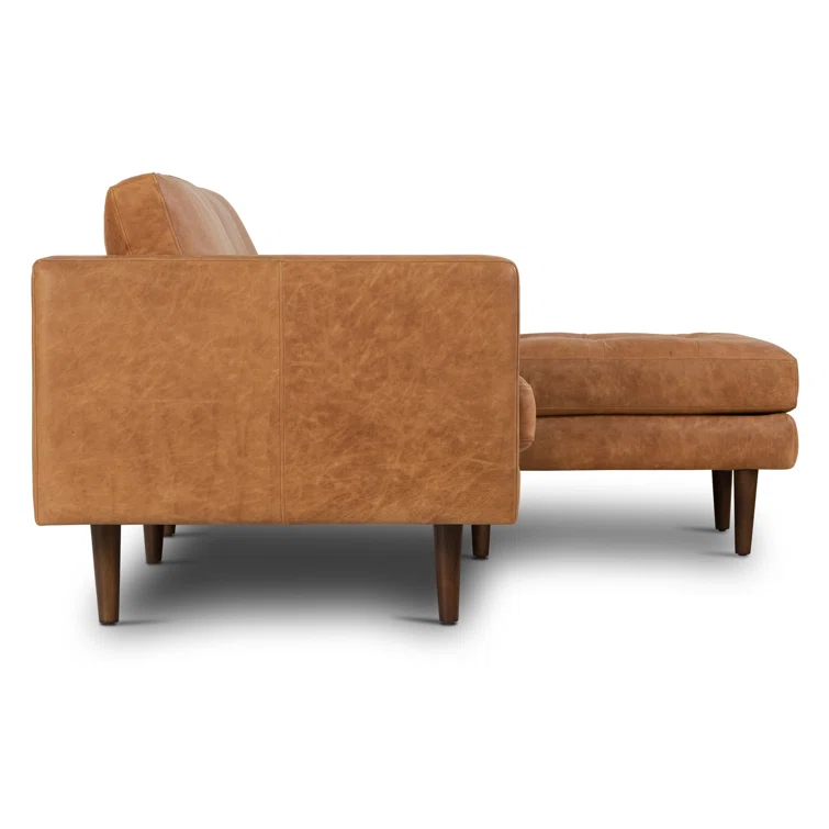 Bismarck 2 - Piece Genuine Leather Sectional