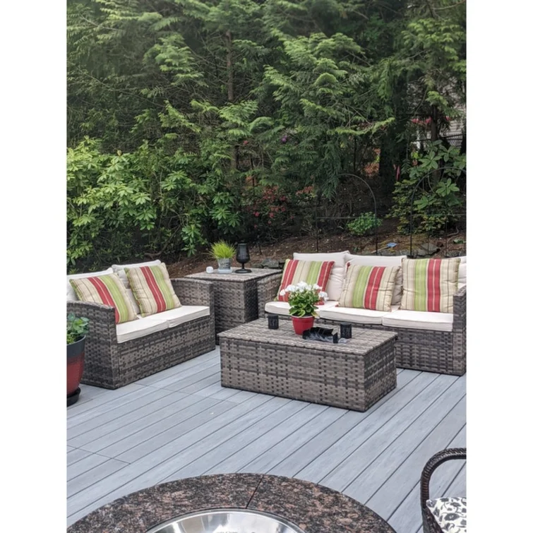 Adanely 5 - Person Outdoor Seating Group with Cushions