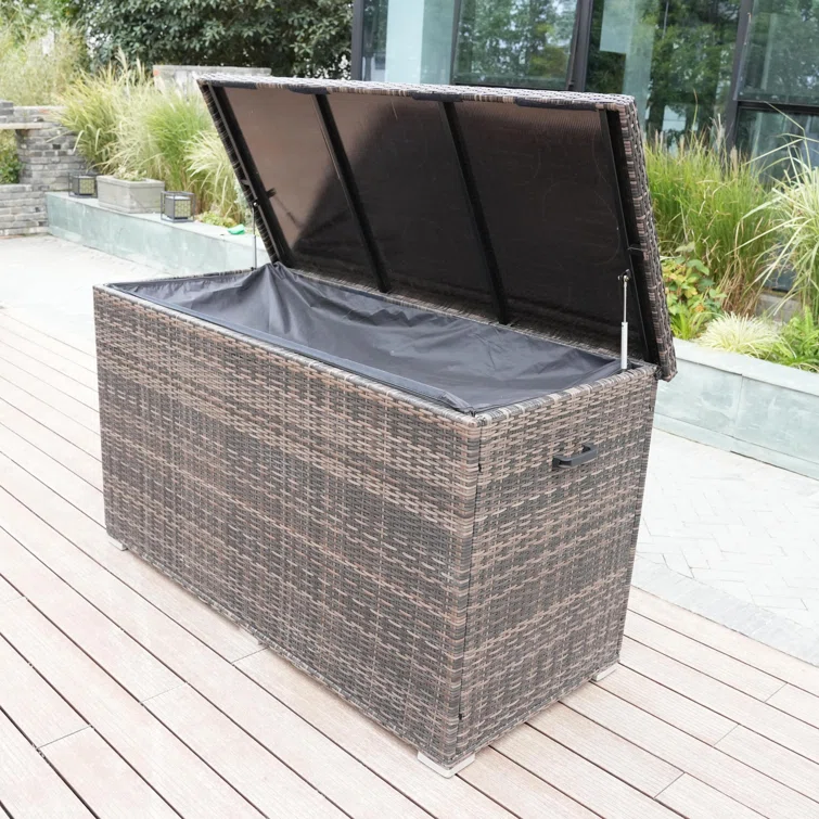 Primestok 67.2'' W 270 Gallons Water Resistant Deck Box in Brown