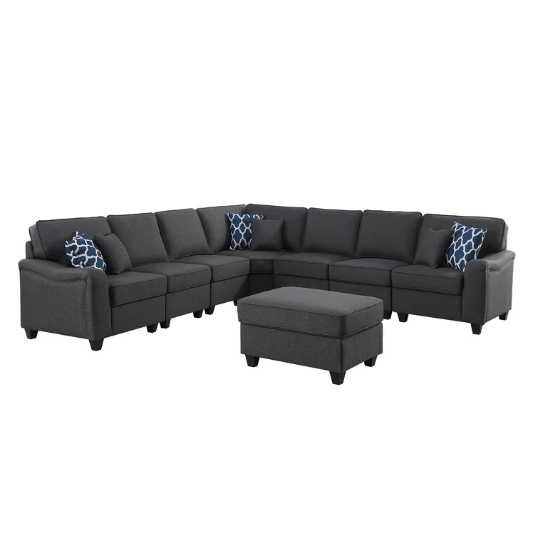 Beulah 8 - Piece Upholstered Sectional