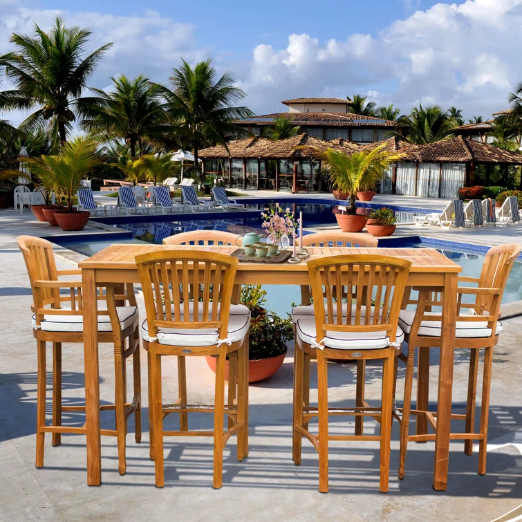 Ventura 6 - Person Rectangular Outdoor Dining Set with Cushions