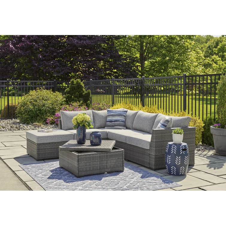 Petal Road Wicker 5 - Person Outdoor Seating Group with Cushions