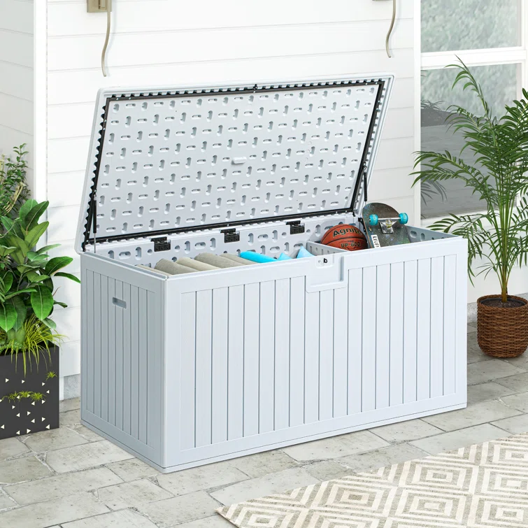 Balconera 63.3'' W 230 Gallons Water Resistant Resin Lockable Deck Box