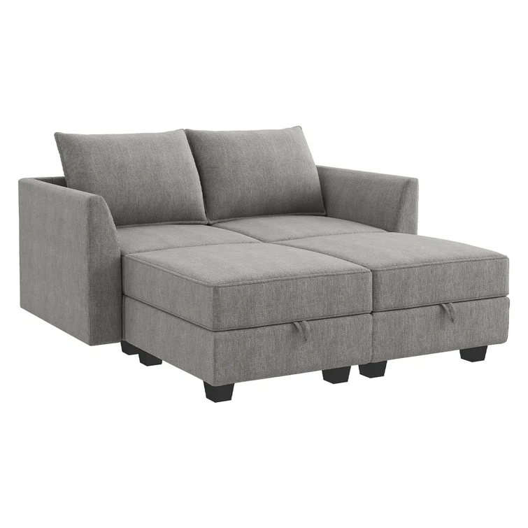 Manusite Convertible Modular Sectional Couch With Reversible Storage Chaise