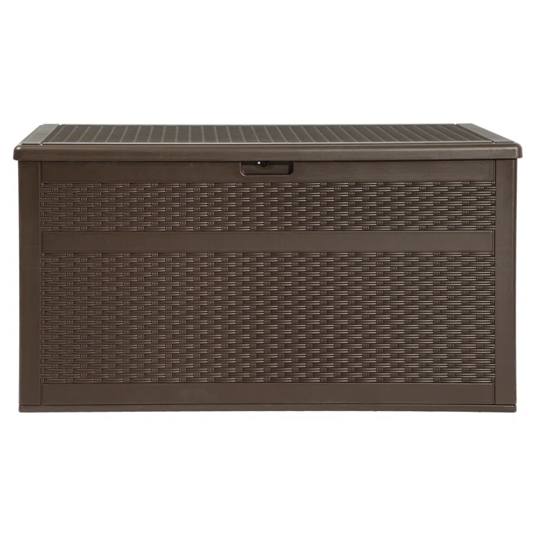 Edrosie Inc 233 Gallons Water Resistant Resin Lockable Deck Box