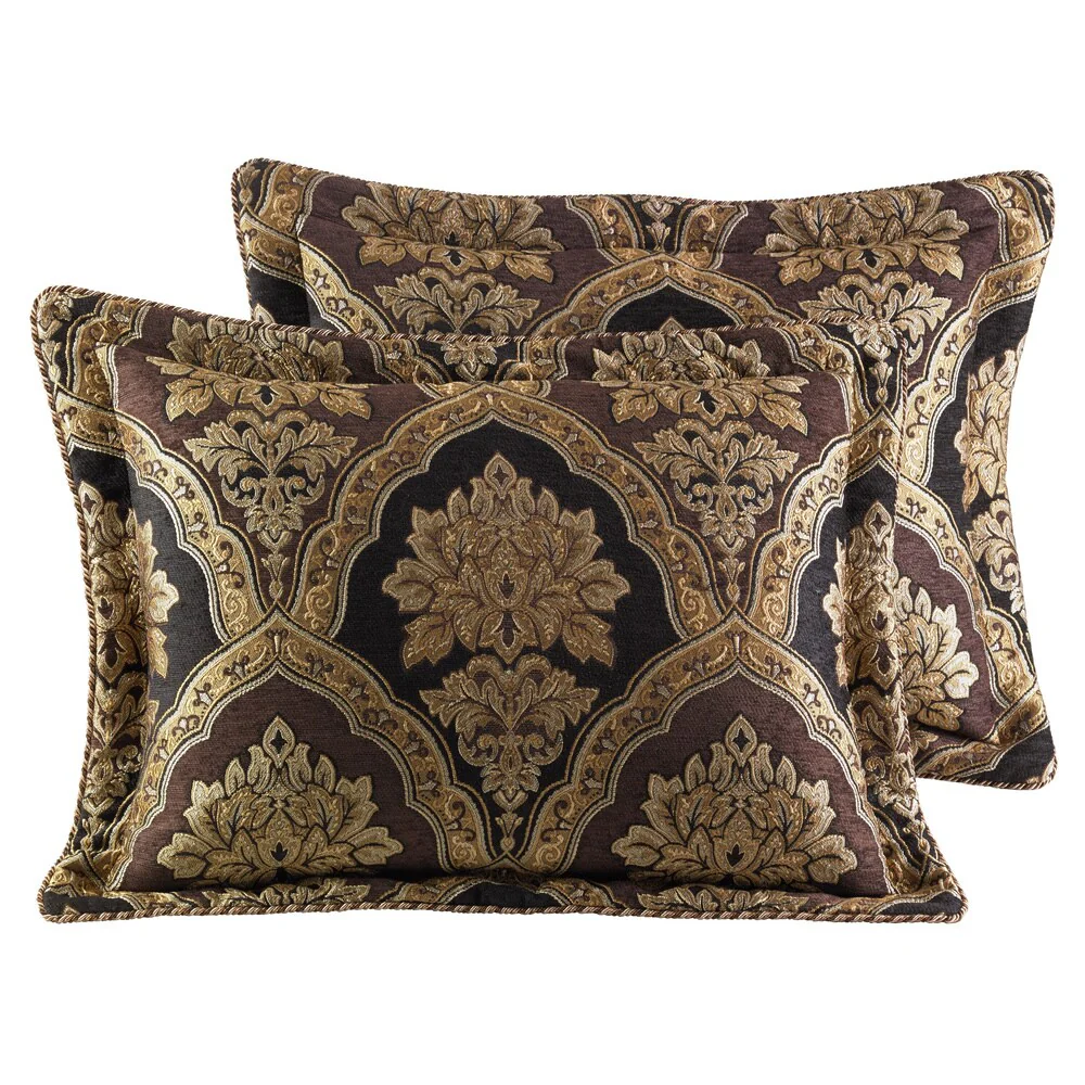 Five Queens Court Reilly Woven Chenille Damask 4-piece Comforter Set