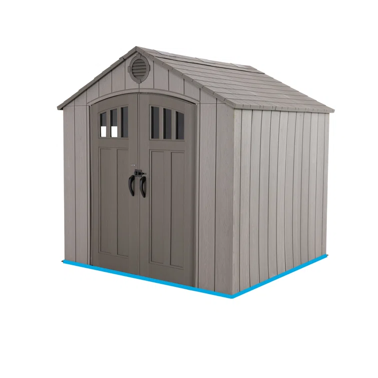 8 Ft. x 7.5 Ft. High-Density Polyethylene (Plastic) Steel Reinforced Outdoor Storage Shed