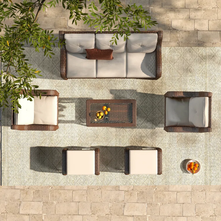 Royace 6 - Person Outdoor Seating Group with Cushions