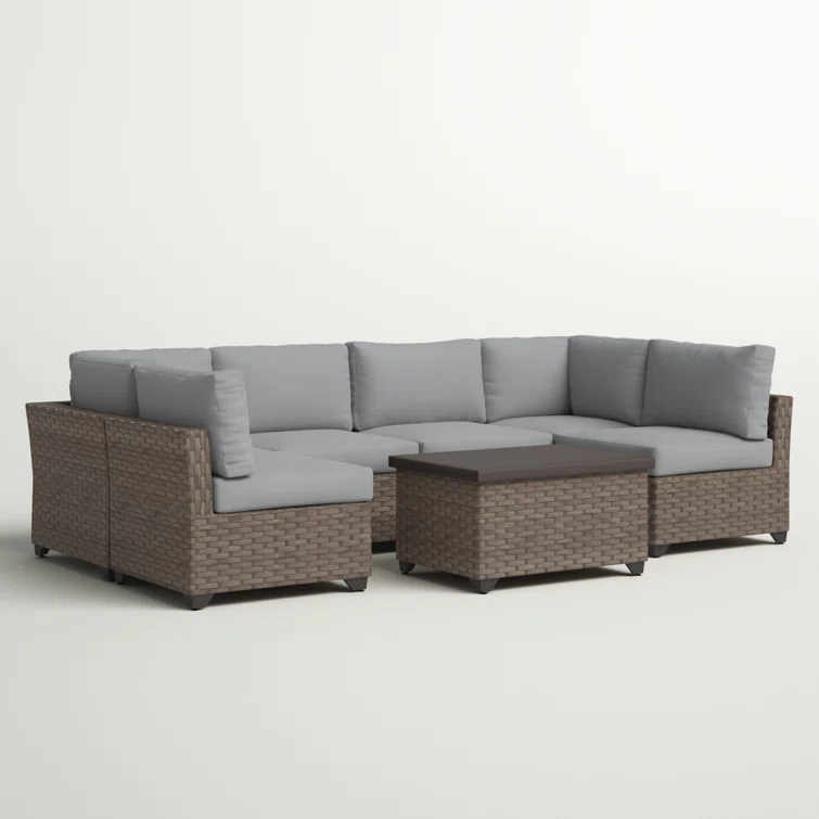 Anupras 7 Piece Sectional Seating Group with Cushions