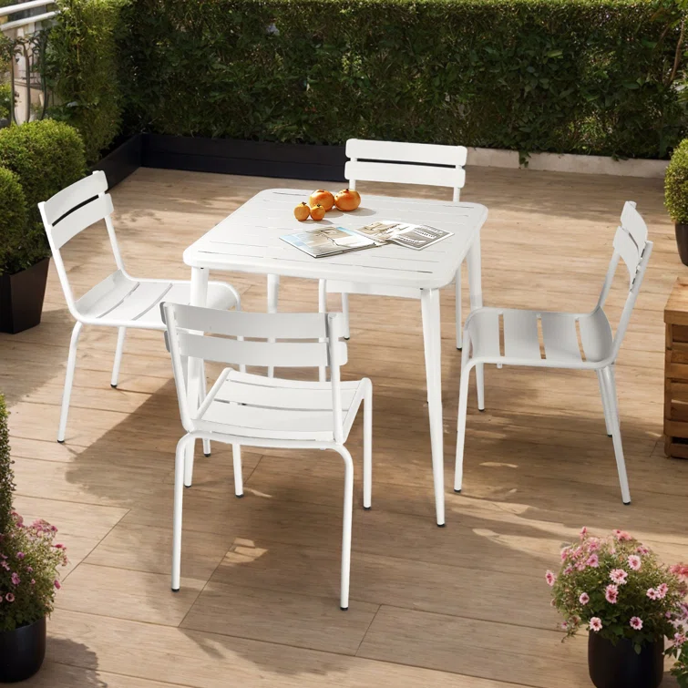 Laudie 4 - Person Square Outdoor Dining Set