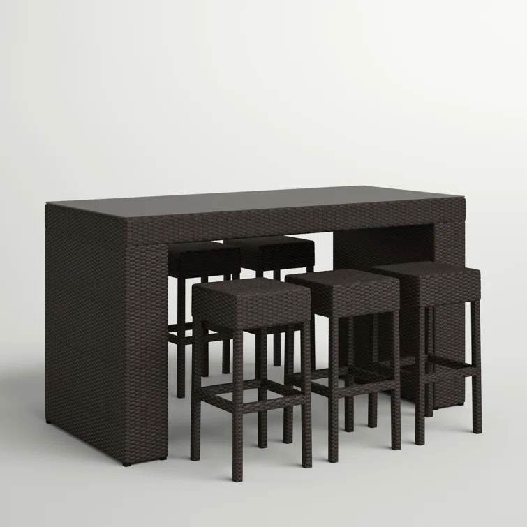 Larren 6 - Person Rectangular Outdoor Dining Set