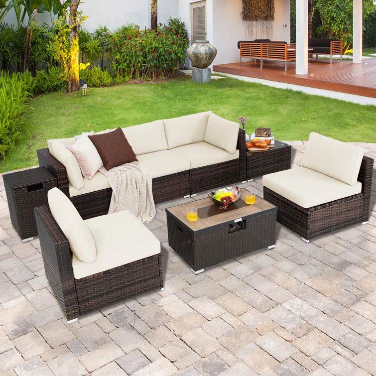 Avaiyah 5 - Person Outdoor Seating Group with Cushions