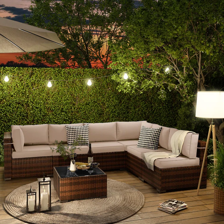 6 - Person Outdoor Seating Group with Cushions