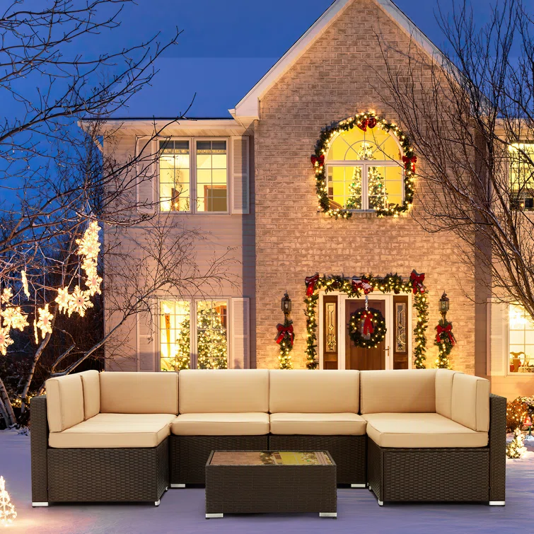 Saval 6 - Person Outdoor Seating Group with Cushions