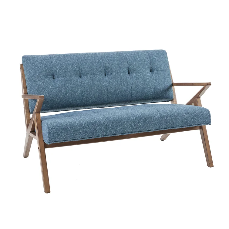 Desi Retro Button Tufted Loveseat