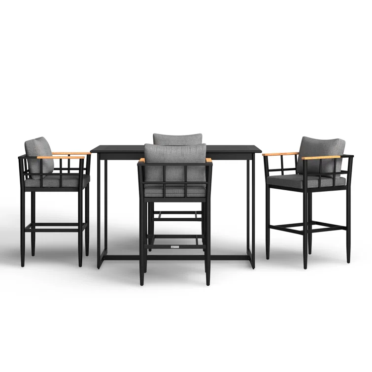 Florentine 4 - Person Rectangular Outdoor Dining Set with Cushions