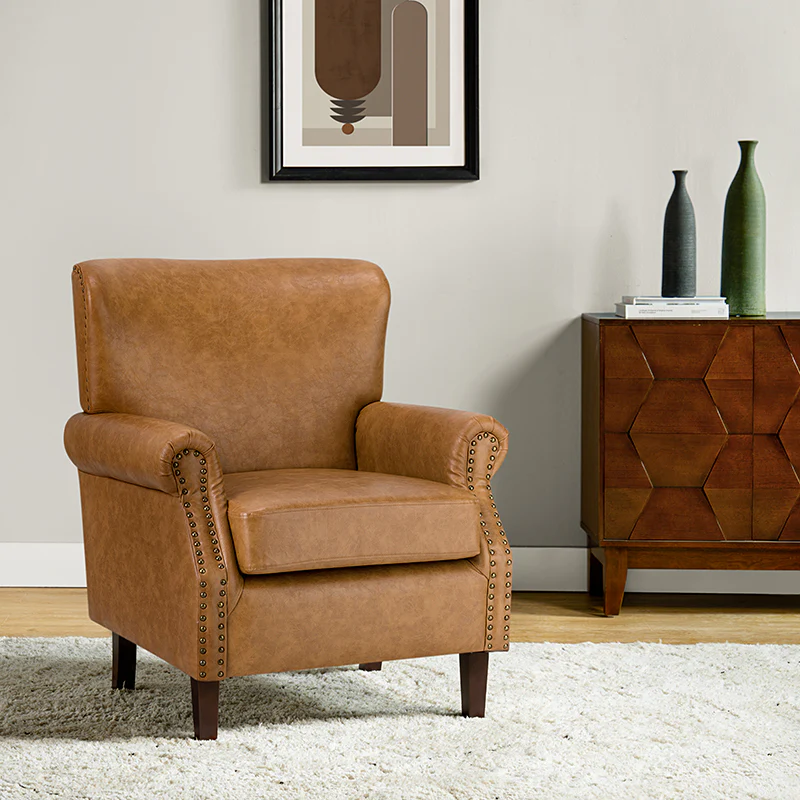 Luna Faux Leather Armchair