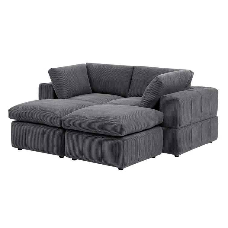 Laurynn 4 - Piece Corduroy Sectional