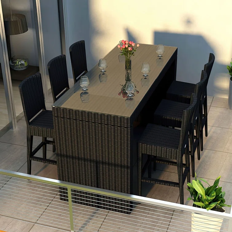 Suffern 6 - Person Rectangular Outdoor Dining Set