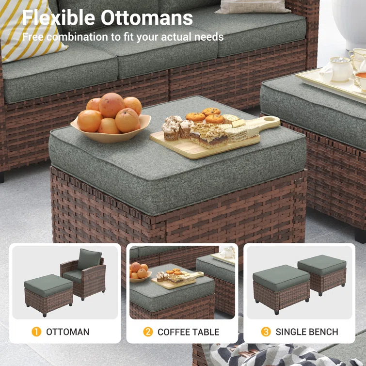 Amoure 5-Person Outdoor Seating Group With Cushions