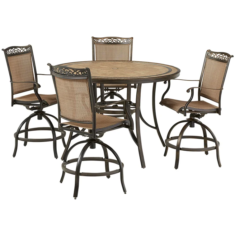 Mikenzy 4 - Person Outdoor Dining Set with Cushions