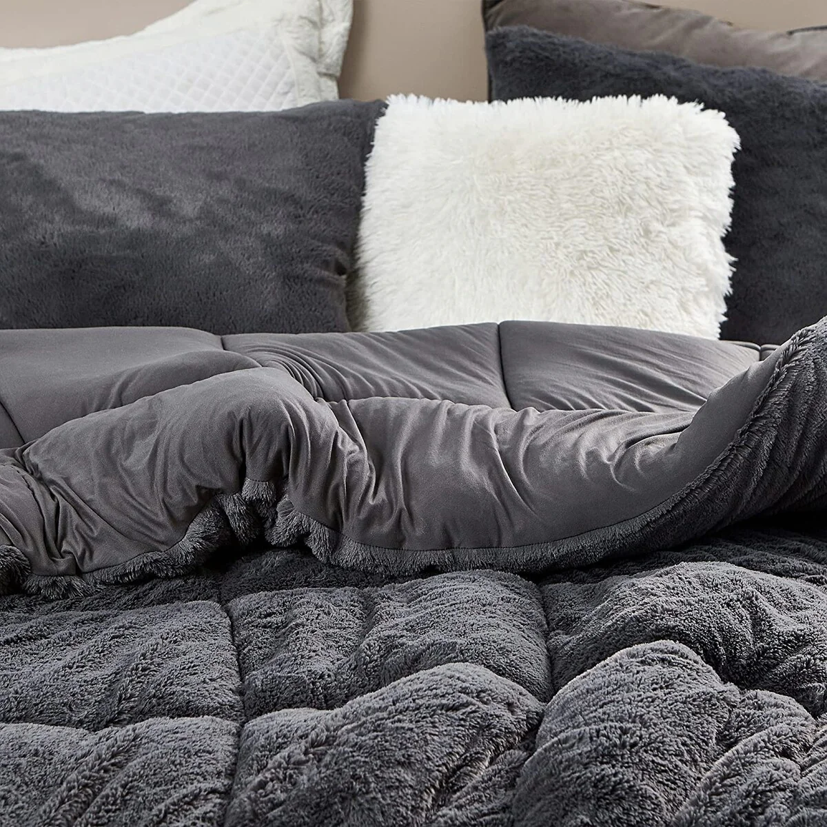 Are You Kidding Bare - Coma Inducer? Oversized Comforter - Charcoal Gray