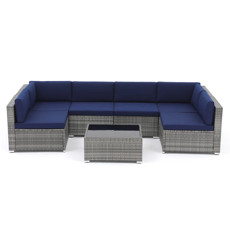 Azlyn 6 - Person Outdoor Seating Group with Cushions