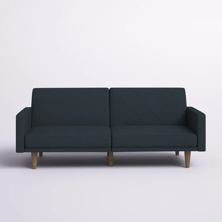 Adria Twin 78.5'' Upholstered Split Back Convertible Sofa