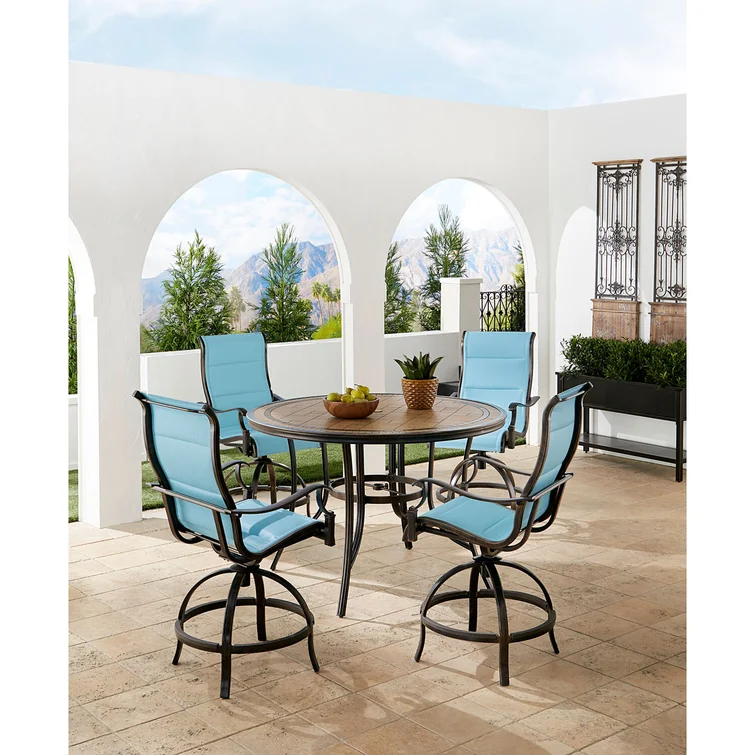 Sefrou Round Outdoor Dining Set with Cushions