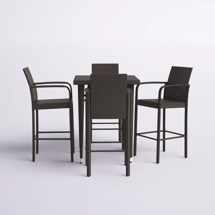 Arnfried 4 - Person Square Outdoor Dining Set