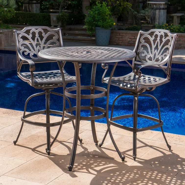Burrowes 2 - Person Outdoor Dining Set