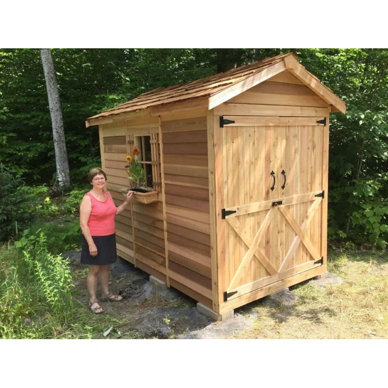 Rancher 6 ft. W x 12 ft. D Western Red Cedar Wood Storage Shed