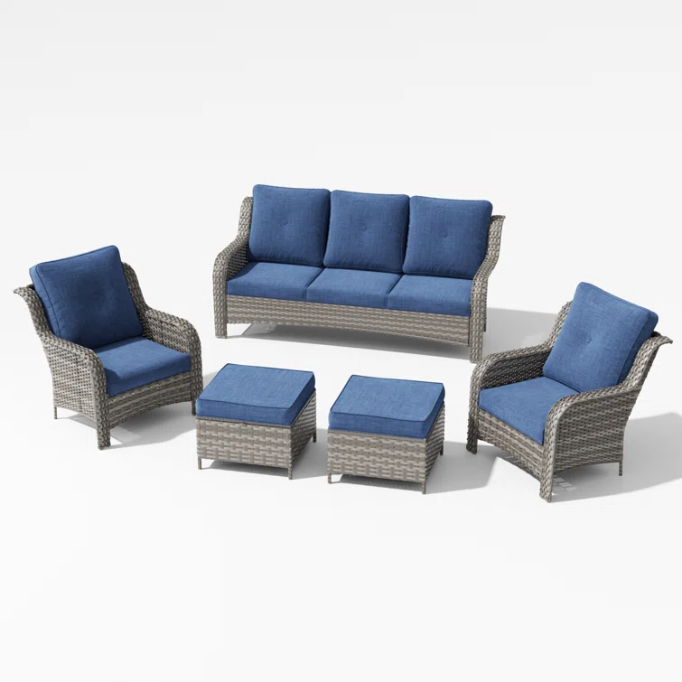 Carrion 5 - Person Outdoor Seating Group with Cushions