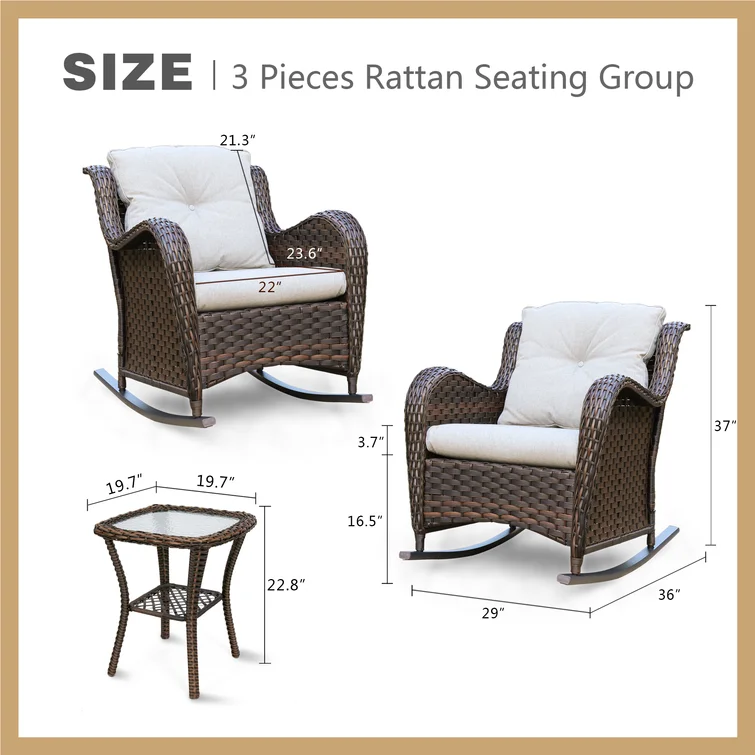 2 - Person Outdoor Seating Group with Cushions