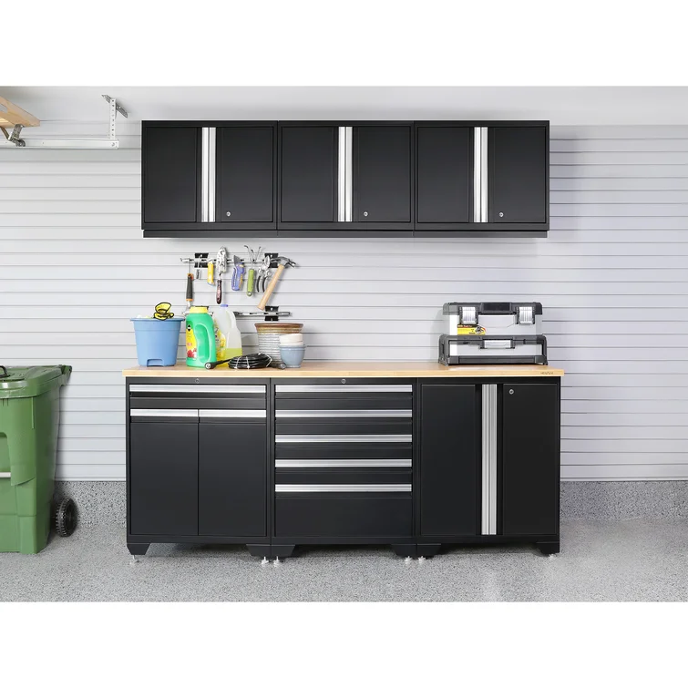 Pro Series Black Corner Wall Cabinet