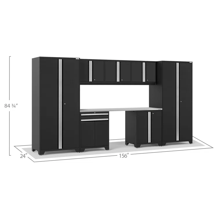 Pro Series 84.75'' H x 156'' W x 24'' D Storage Cabinet Set