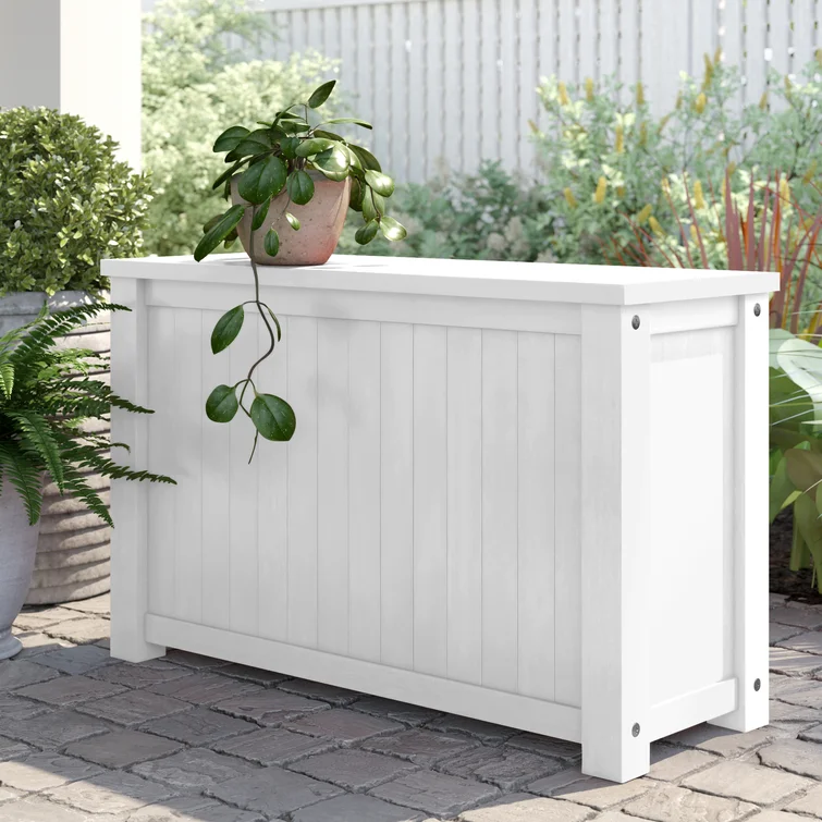 Gracie Oaks Debraoh 32'' W 29 Gallons Solid Wood Acacia Deck Box